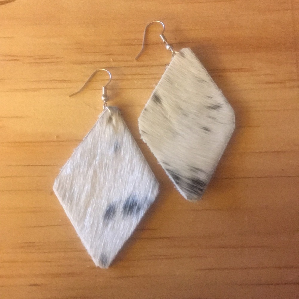 Cowhide earrings